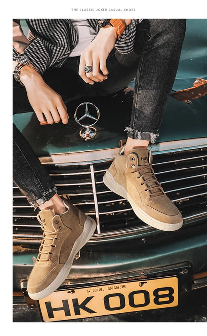 Autumn New Men's Sneakers Fashion Men Plush Warm Winter Boots