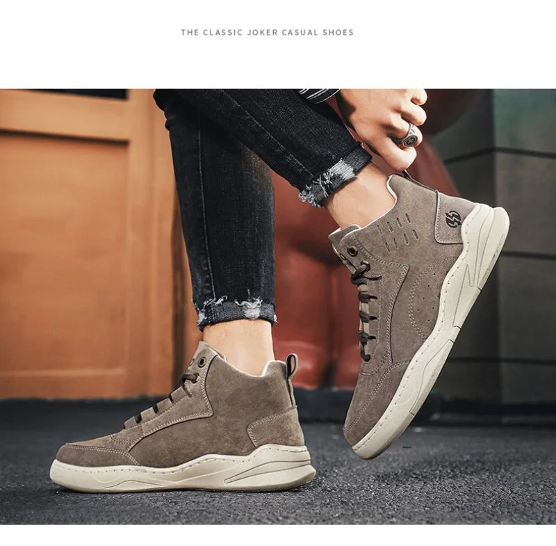 Autumn New Men's Sneakers Fashion Men Plush Warm Winter Boots