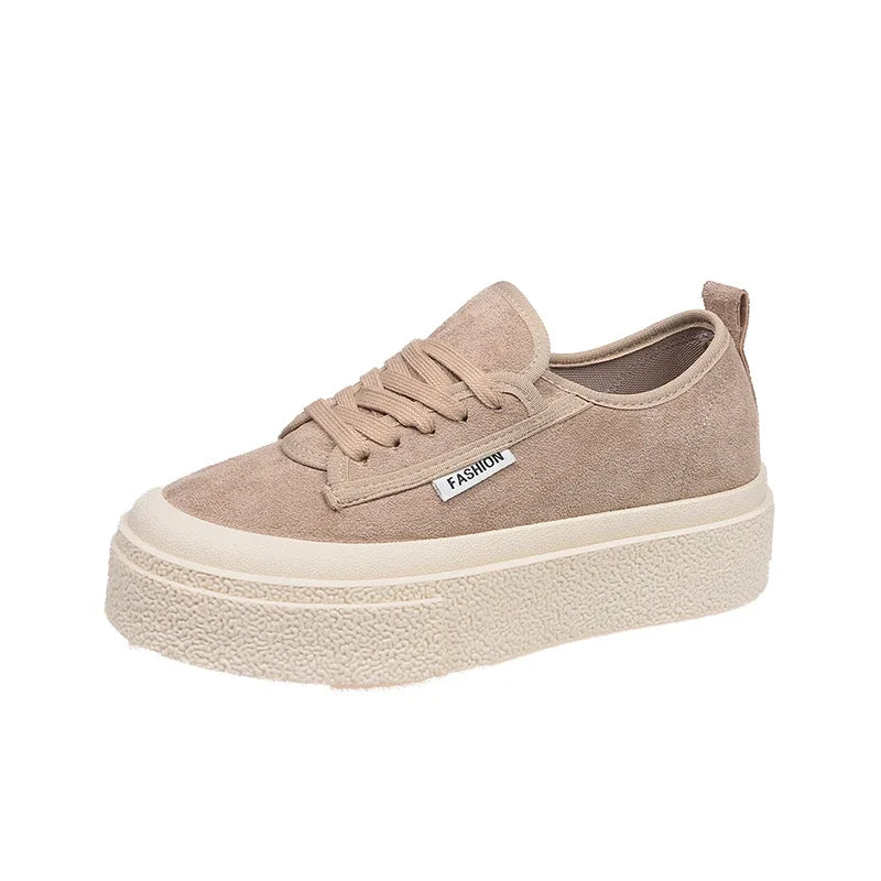 Soft Suede Leather Casual Shoes Women Sneakers