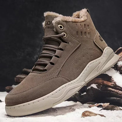 Autumn New Men's Sneakers Fashion Men Plush Warm Winter Boots